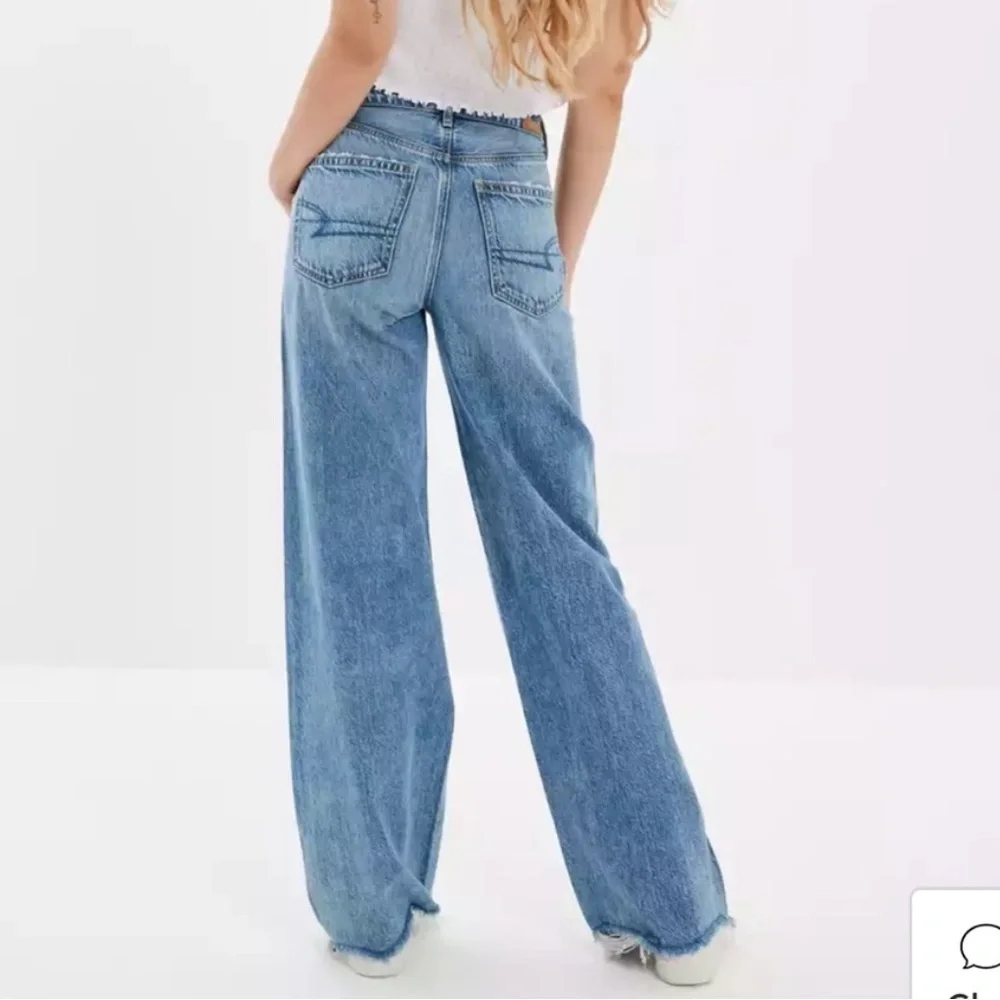 💙AMERICAN EAGLE HIGH WAISTED BAGGY WIDELEG JEAN💙 - Picture 2 of 4